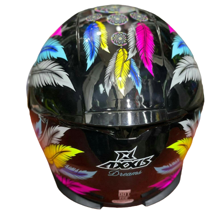 AXXIS Eagle Dreams Gloss Black Helmet
