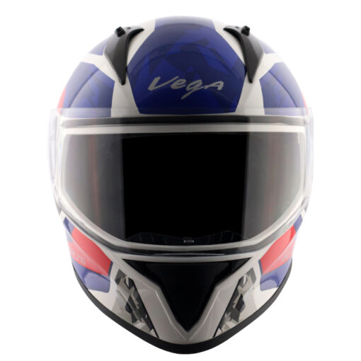 Vega Bolt Rapid White Blue Helmet Chacrojan